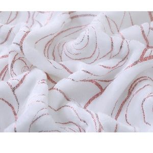 White & Roses Throw 50 x 60 100 percent Polyester.